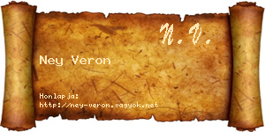 Ney Veron névjegykártya